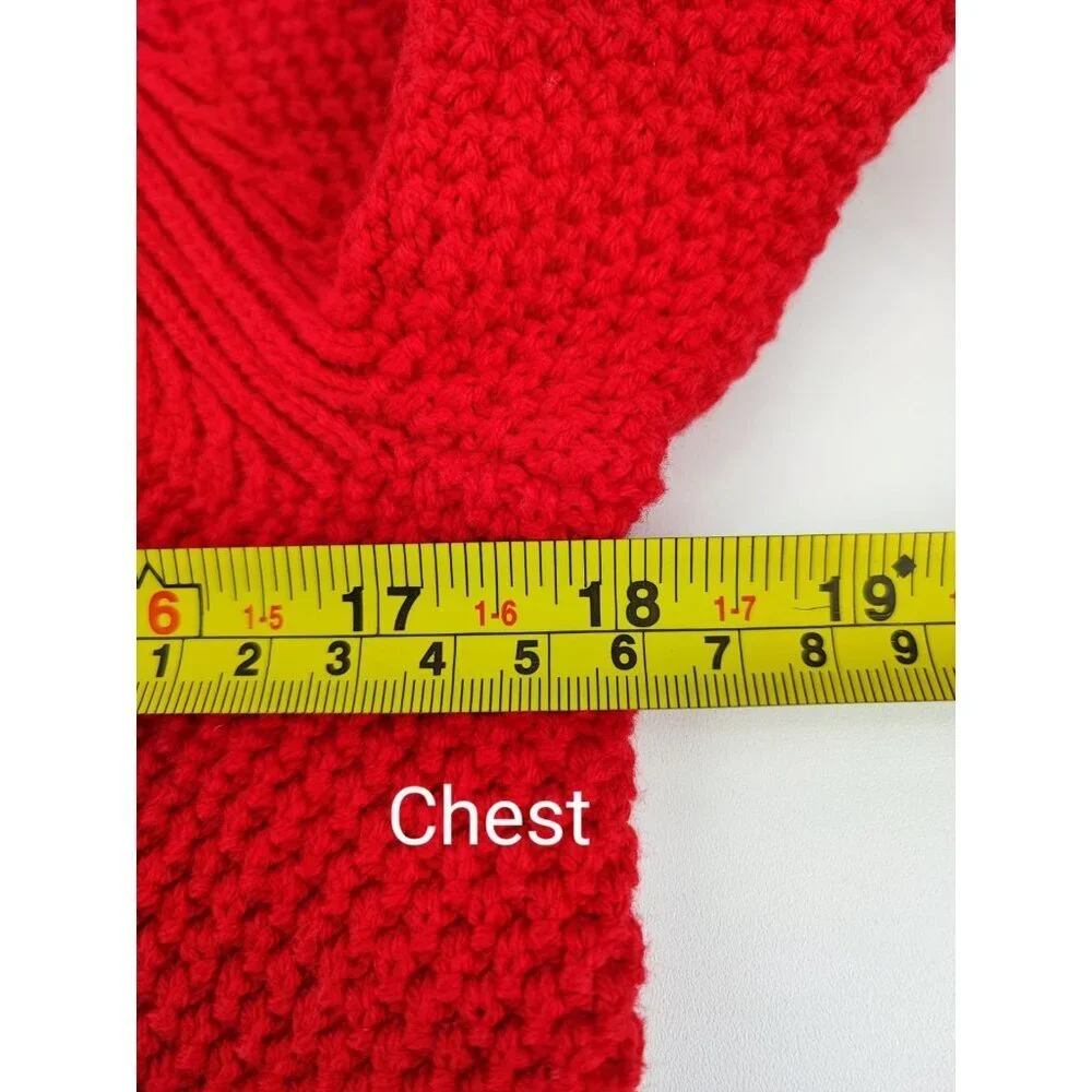 J. Crew Women’s Size XS Cable Knit Sweater Red Crew Neck Pullover Casual